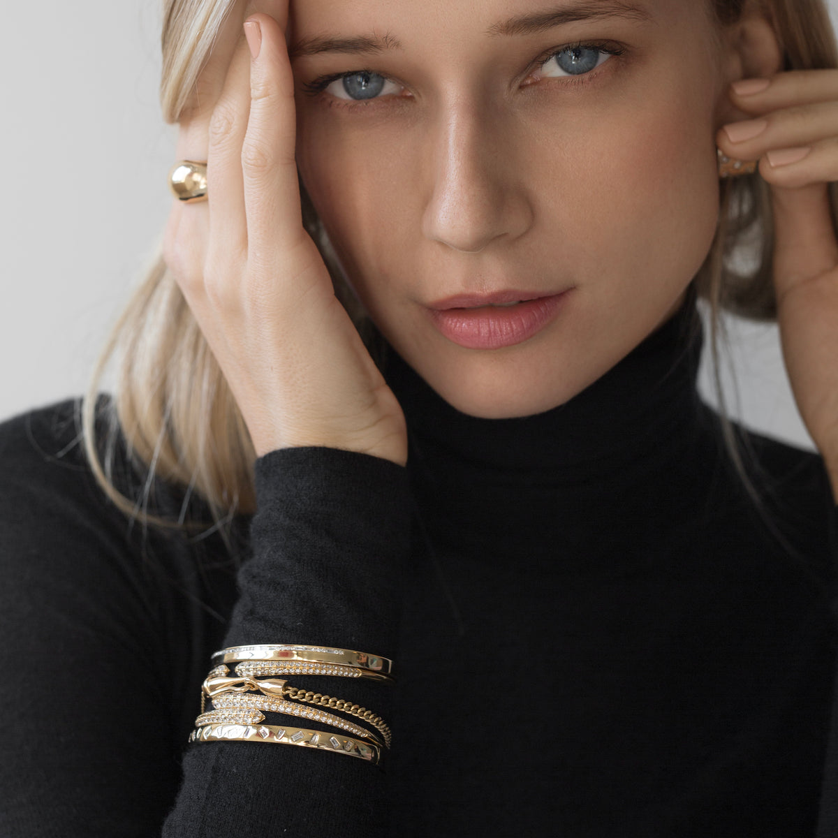 Katie Hook & Loop Woven Leather Bracelet Shawn Warren Jewelry