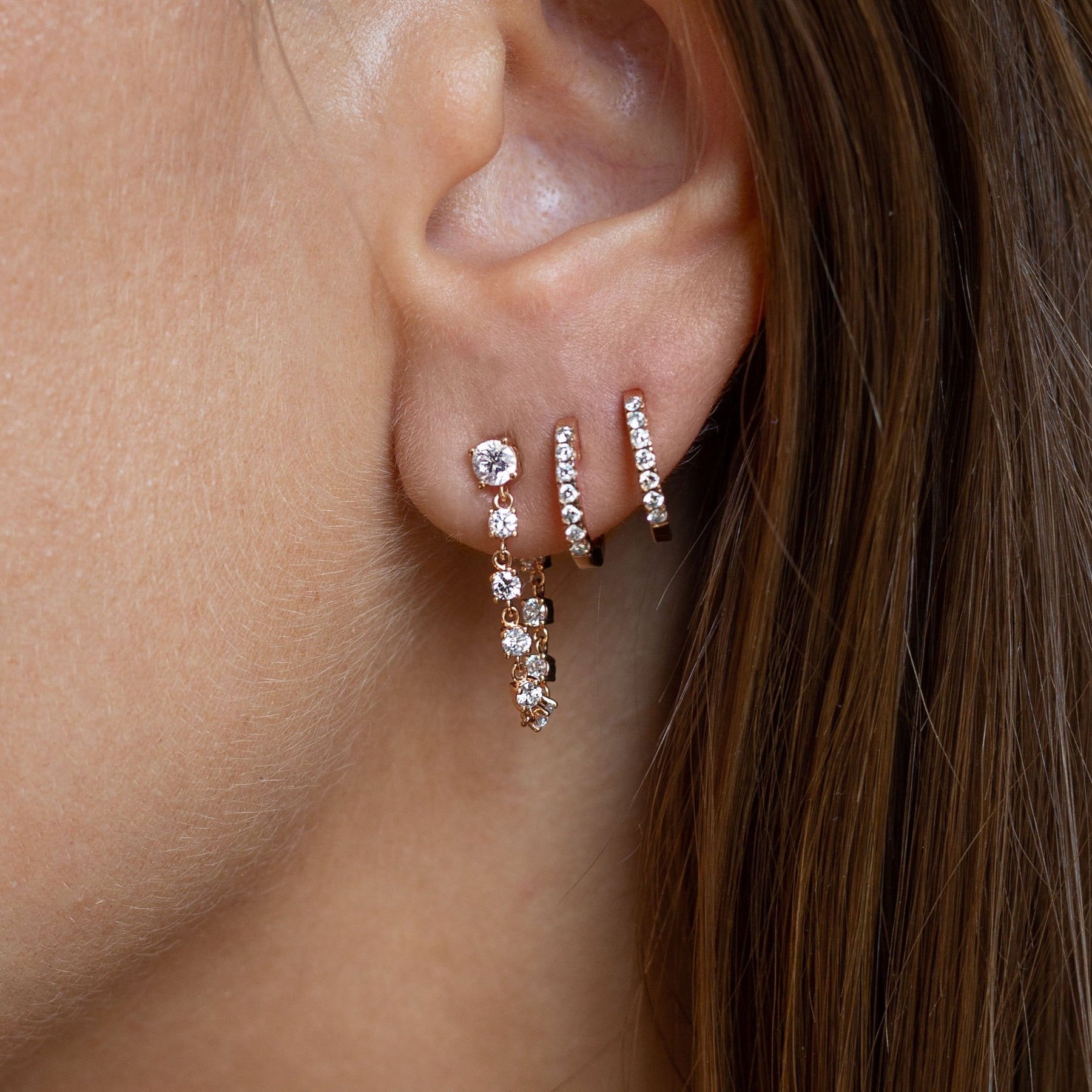 Small diamond cuff earrings deals